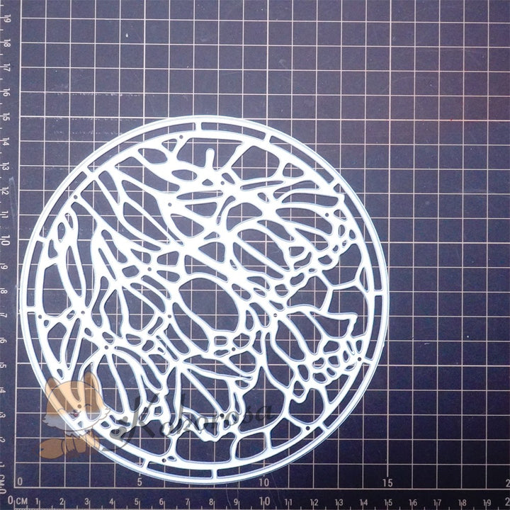 Kokorosa Metal Cutting Dies with Flower Round Frame Board