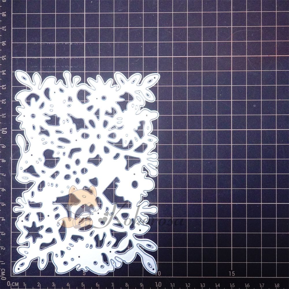 Kokorosa Metal Cutting Dies with Flowers & Leaves Background Board