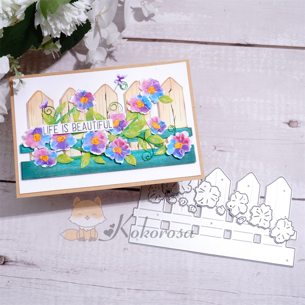 Kokorosa Metal Cutting Dies with Flowers in Garden