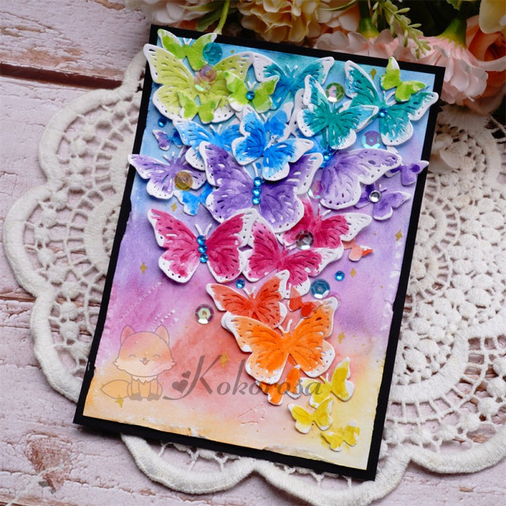 Kokorosa Metal Cutting Dies with Flying Butterflies