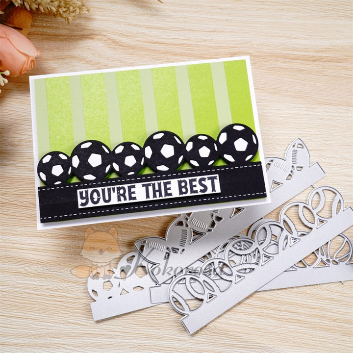 Kokorosa Metal Cutting Dies with Football Basketball Tennis Rugby Border Board
