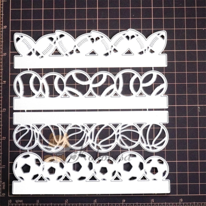 Kokorosa Metal Cutting Dies with Football Basketball Tennis Rugby Border Board