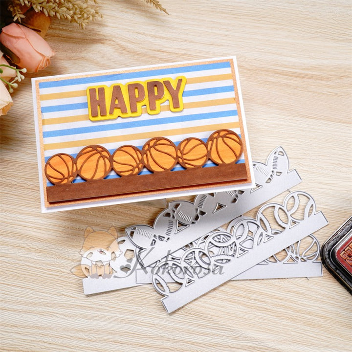 Kokorosa Metal Cutting Dies with Football Basketball Tennis Rugby Border Board