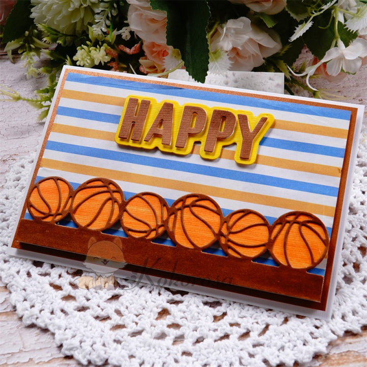 Kokorosa Metal Cutting Dies with Football Basketball Tennis Rugby Border Board