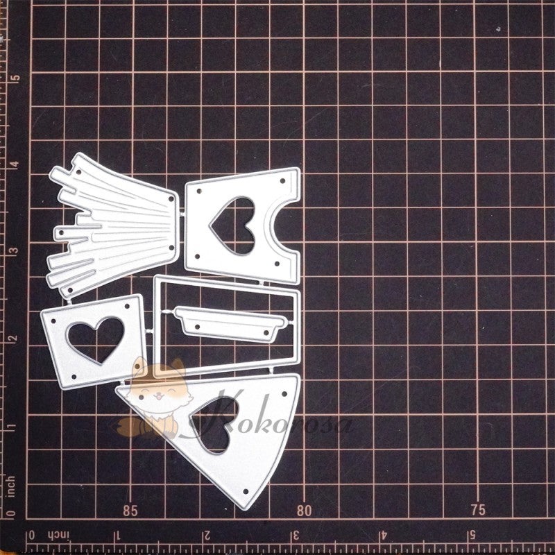 Kokorosa Metal Cutting Dies with French Fries, Pizza & Coffee Cup