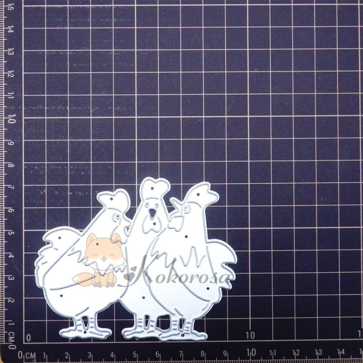 Kokorosa Metal Cutting Dies with Funny Chickens
