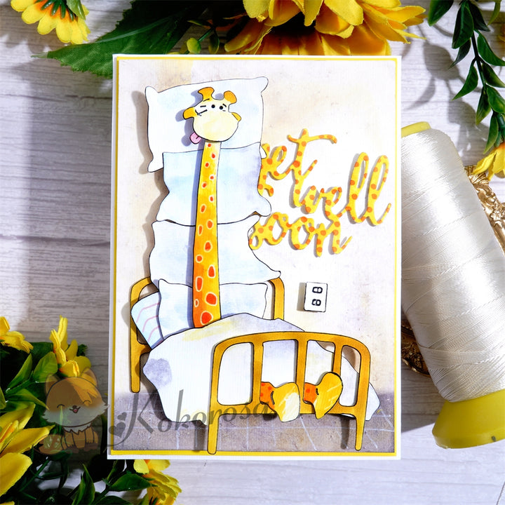 Kokorosa Metal Cutting Dies with Giraffe on the Bed