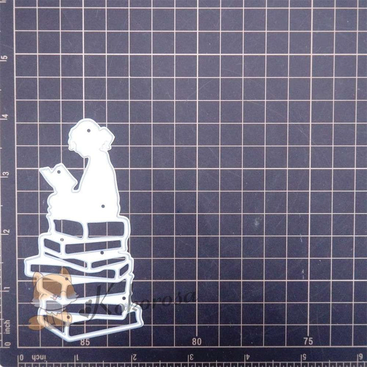 Kokorosa Metal Cutting Dies with Girl Reading on Books