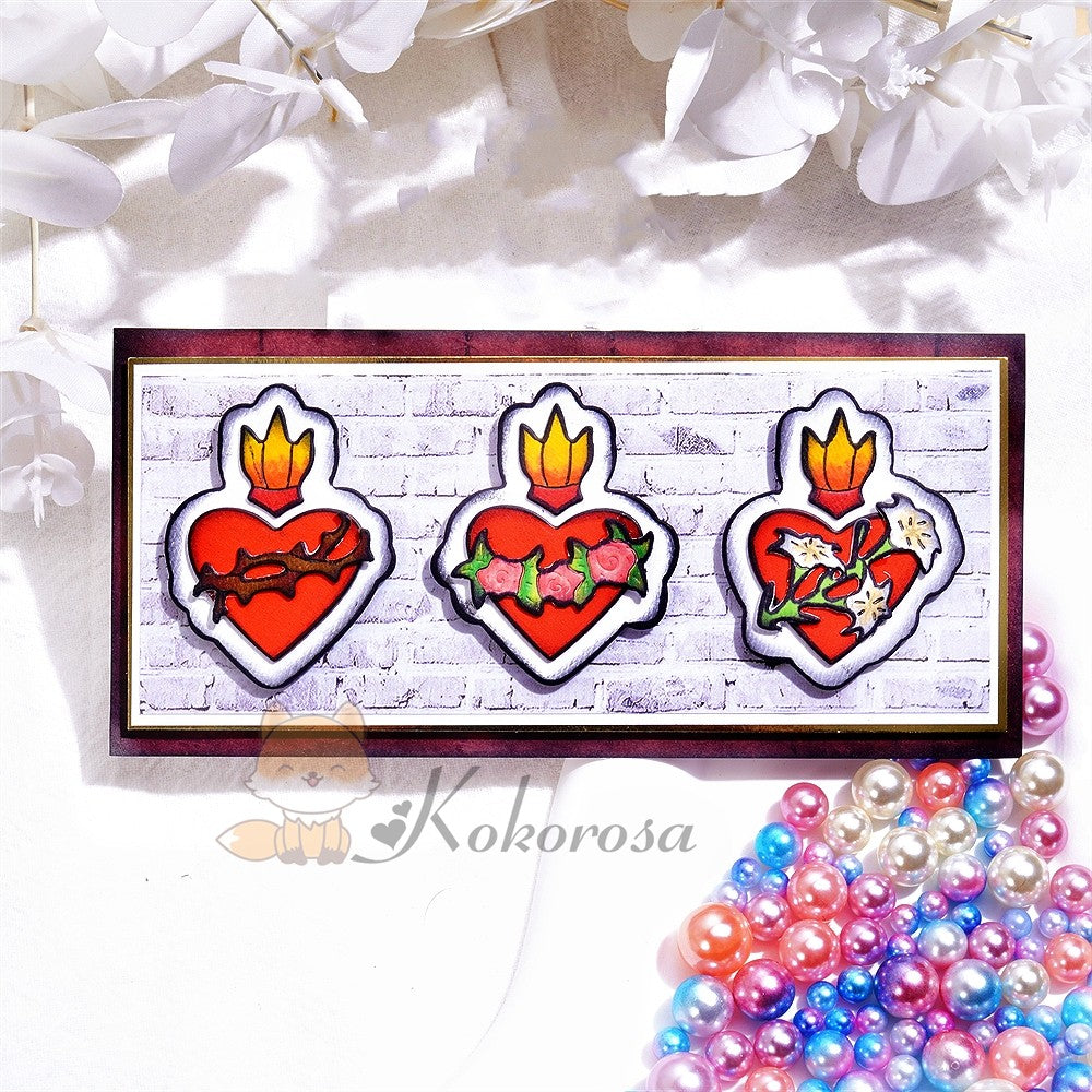 Kokorosa Metal Cutting Dies with Globet Hearts