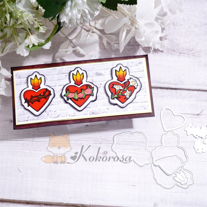 Kokorosa Metal Cutting Dies with Globet Hearts