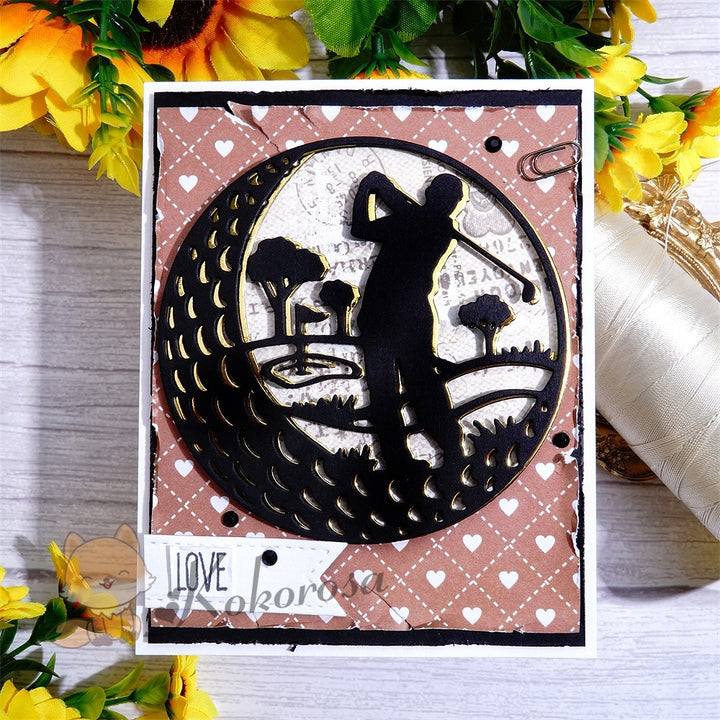 Kokorosa Metal Cutting Dies with Golf Theme Ball
