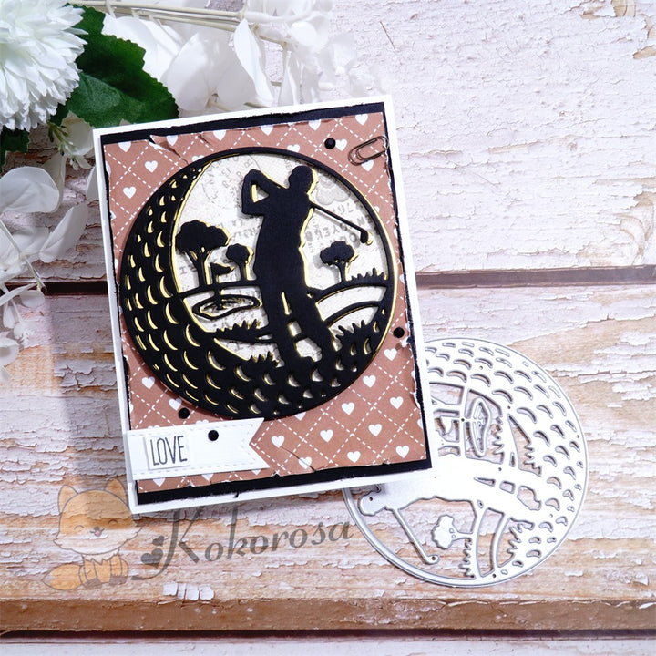 Kokorosa Metal Cutting Dies with Golf Theme Ball