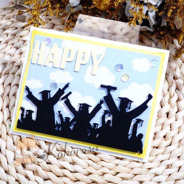 Kokorosa Metal Cutting Dies with Graduates Raising Arms Border Board