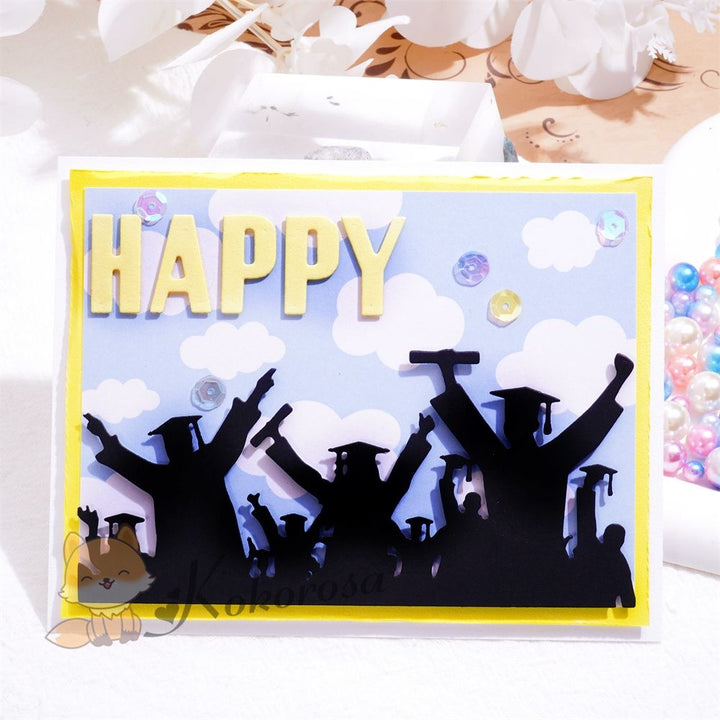 Kokorosa Metal Cutting Dies with Graduates Raising Arms Border Board