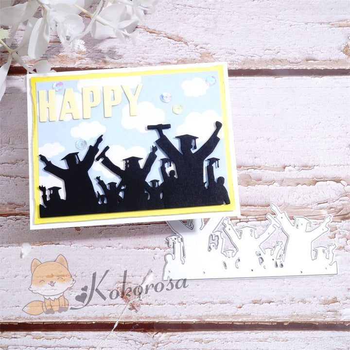 Kokorosa Metal Cutting Dies with Graduates Raising Arms Border Board