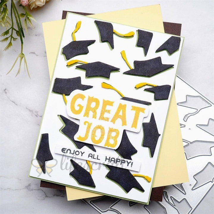 Kokorosa Metal Cutting Dies with Graduation Cap Background Board