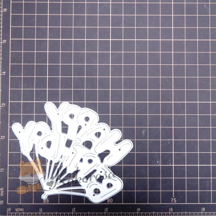 Kokorosa Metal Cutting Dies with "HAPPY BIRTHDAY" Balloons