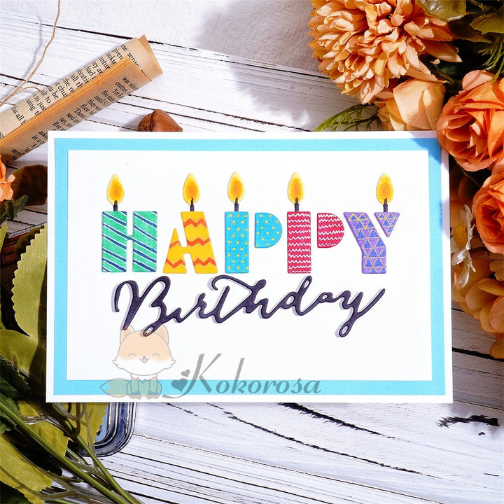 Kokorosa Metal Cutting Dies with "HAPPY Birthday" Word