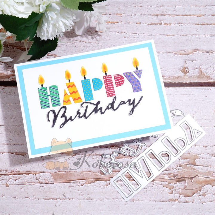 Kokorosa Metal Cutting Dies with "HAPPY Birthday" Word