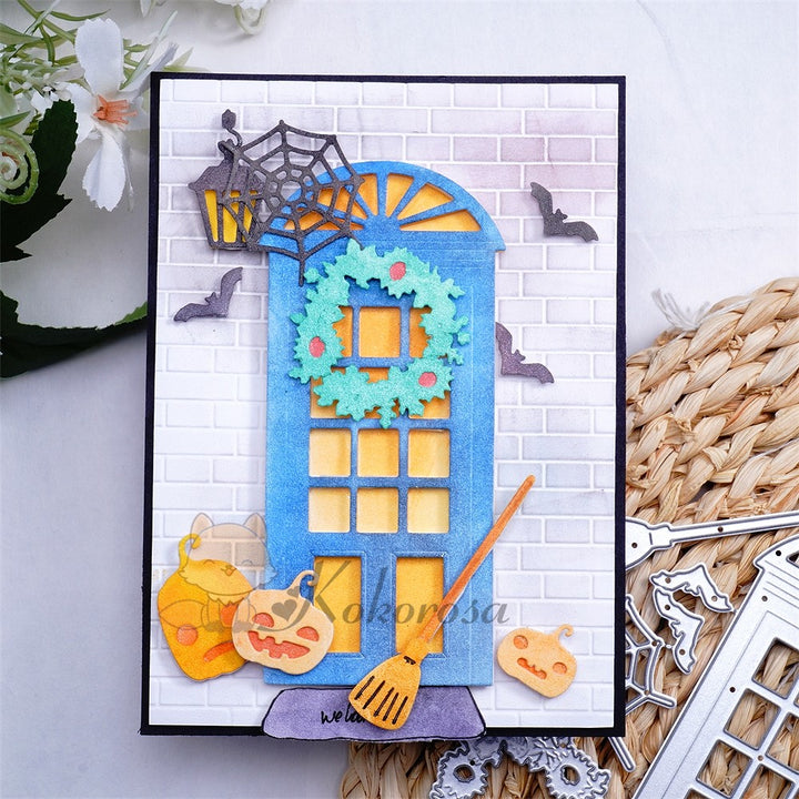 Kokorosa Metal Cutting Dies with Halloween Front Door