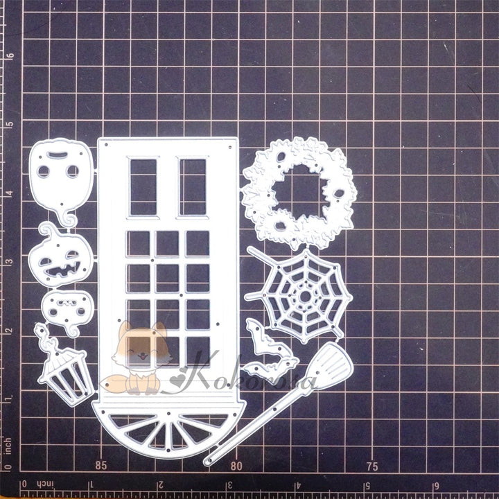Kokorosa Metal Cutting Dies with Halloween Front Door