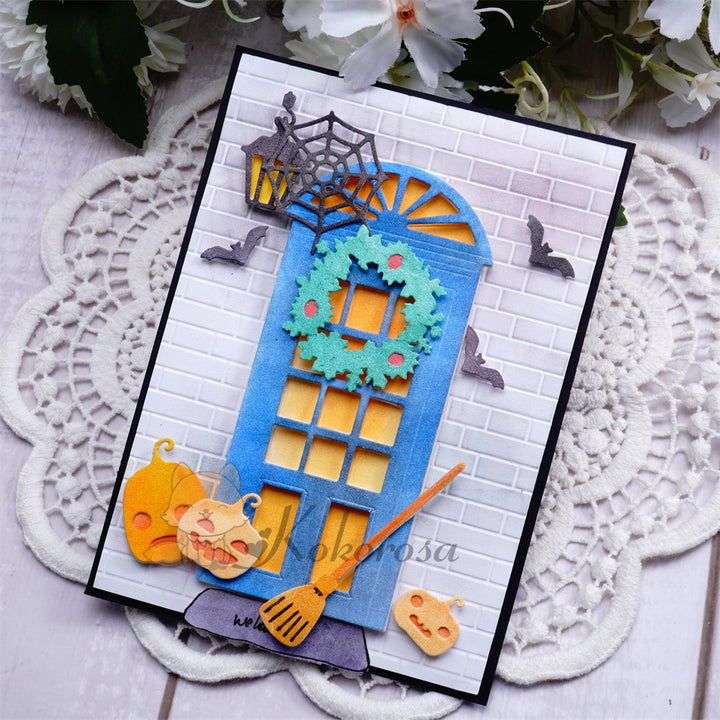Kokorosa Metal Cutting Dies with Halloween Front Door