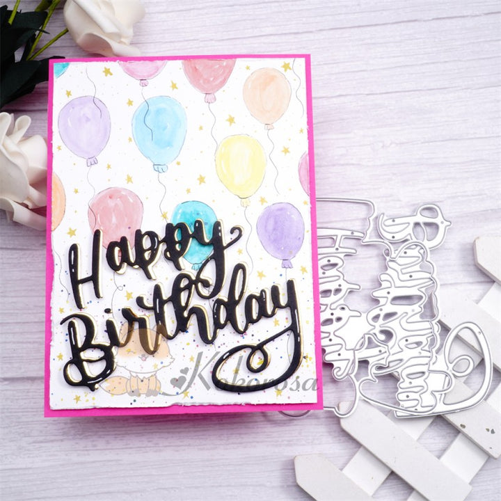 Kokorosa Metal Cutting Dies with "Happy Birthday" Word