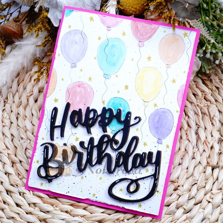 Kokorosa Metal Cutting Dies with "Happy Birthday" Word