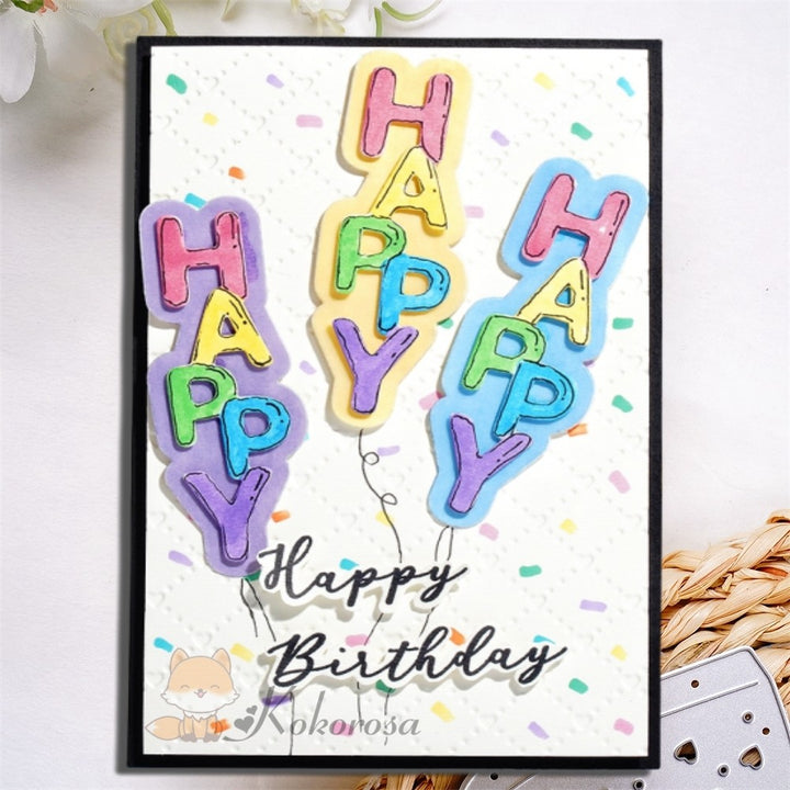 Kokorosa Metal Cutting Dies with "Happy" Word