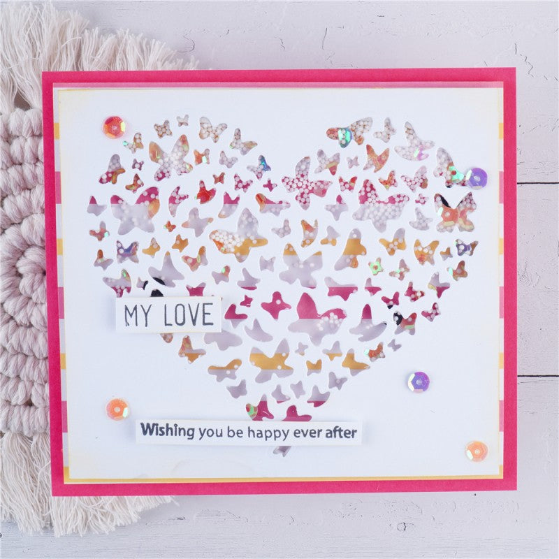 Kokorosa Metal Cutting Dies with Heart Butterflies
