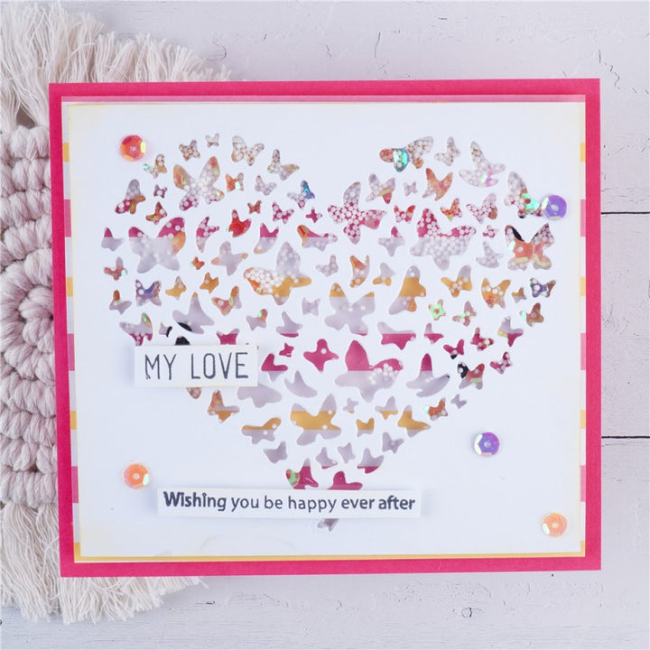 Kokorosa Metal Cutting Dies with Heart Butterflies