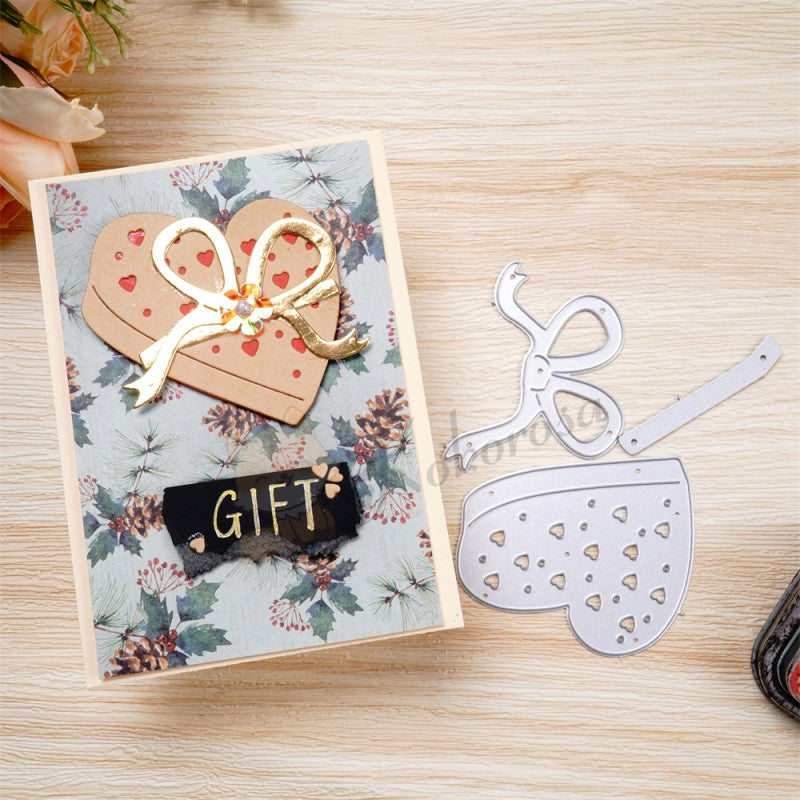 Kokorosa Metal Cutting Dies with Heart Shaped Gift Box