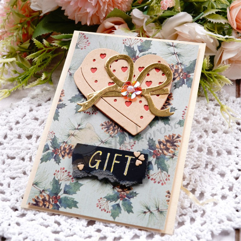 Kokorosa Metal Cutting Dies with Heart Shaped Gift Box