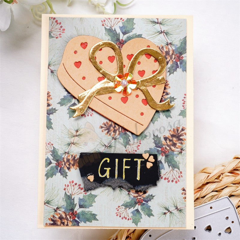 Kokorosa Metal Cutting Dies with Heart Shaped Gift Box