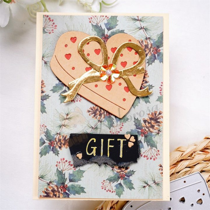 Kokorosa Metal Cutting Dies with Heart Shaped Gift Box