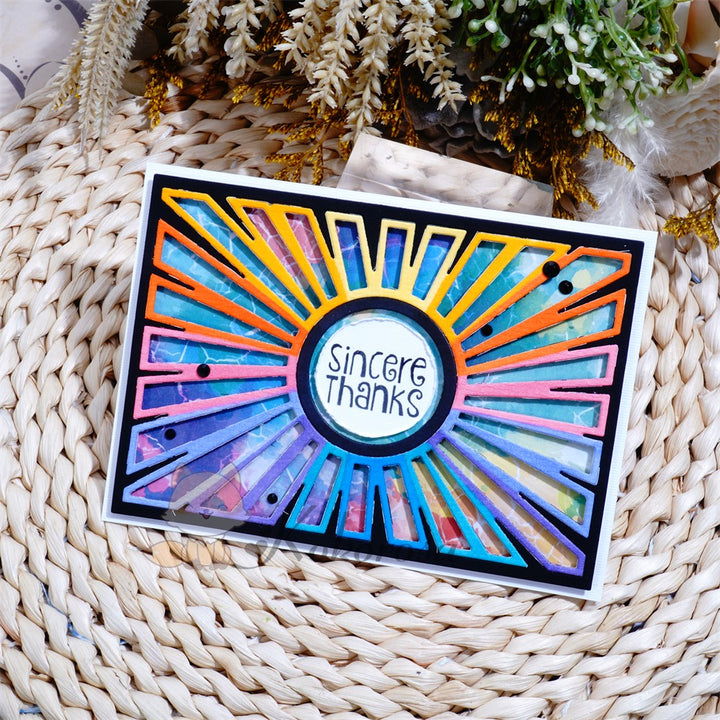 Kokorosa Metal Cutting Dies with Hollow Circle Shining Background Board