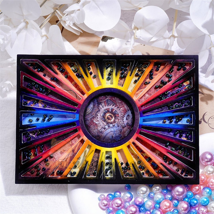 Kokorosa Metal Cutting Dies with Hollow Circle Shining Background Board