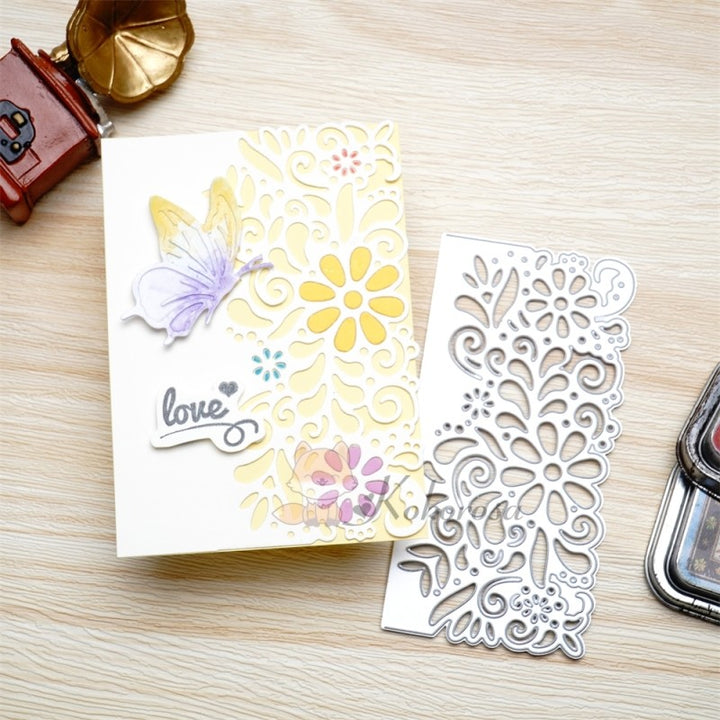 Kokorosa Metal Cutting Dies with Hollow Daisy Blossoms Border Board