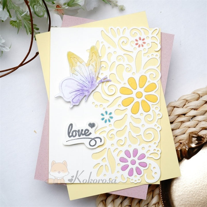 Kokorosa Metal Cutting Dies with Hollow Daisy Blossoms Border Board