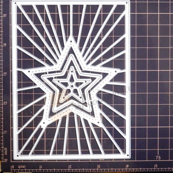 Kokorosa Metal Cutting Dies with Hollow Star Shining Frame Board