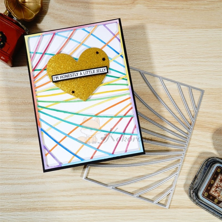Kokorosa Metal Cutting Dies with Hollow Straight Lines Background Board