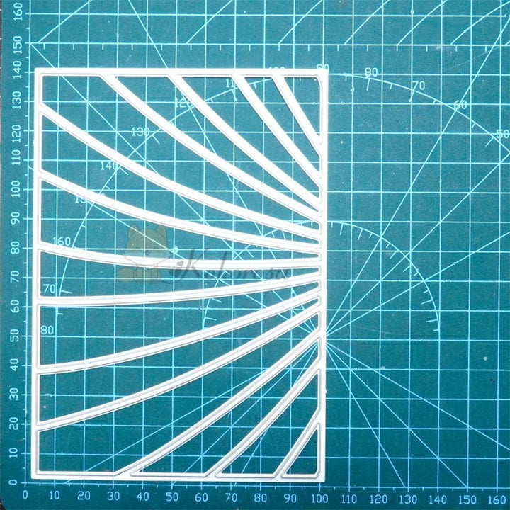 Kokorosa Metal Cutting Dies with Hollow Straight Lines Background Board