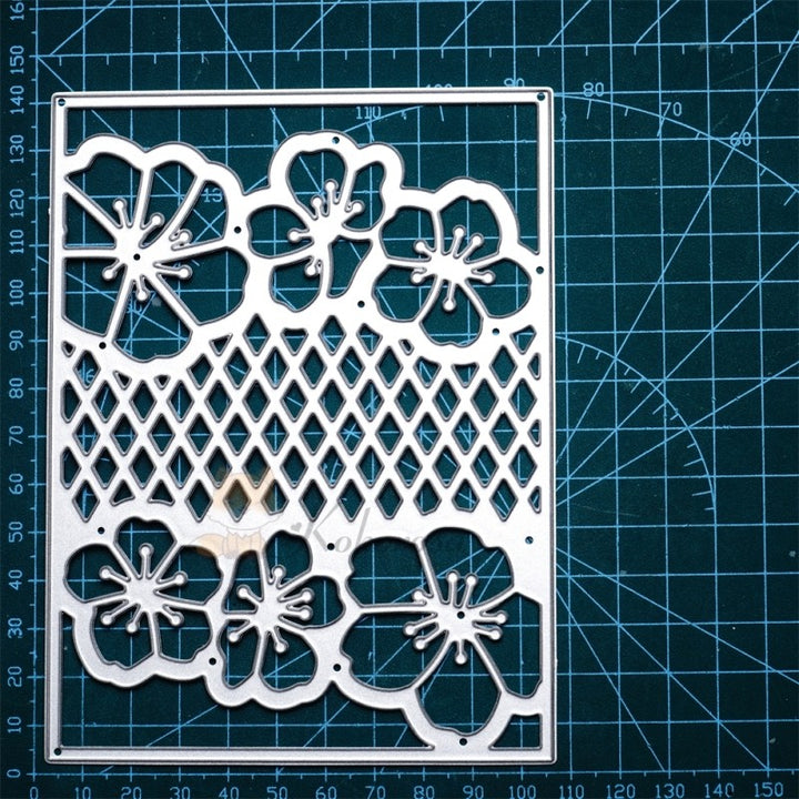 Kokorosa Metal Cutting Dies with Hollow Violet Background Board