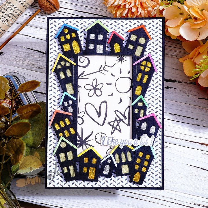 Kokorosa Metal Cutting Dies with Houses Frame Board