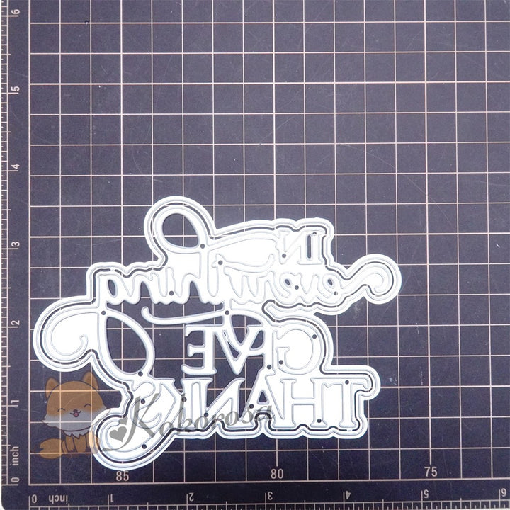 Kokorosa Metal Cutting Dies with "IN EVERYTHING GIVE THANKS" Word