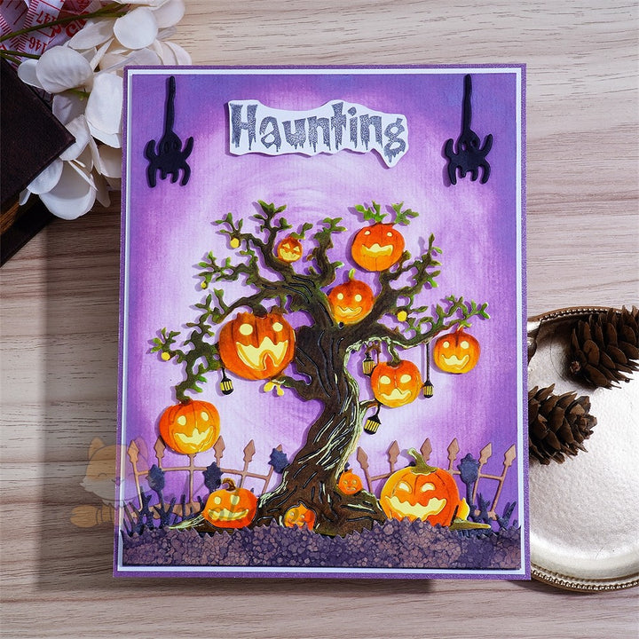 Kokorosa Metal Cutting Dies with Jack-o'-lantern on Tree