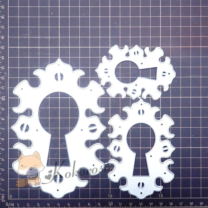 Kokorosa Metal Cutting Dies with 3Pc Layered Keyhole