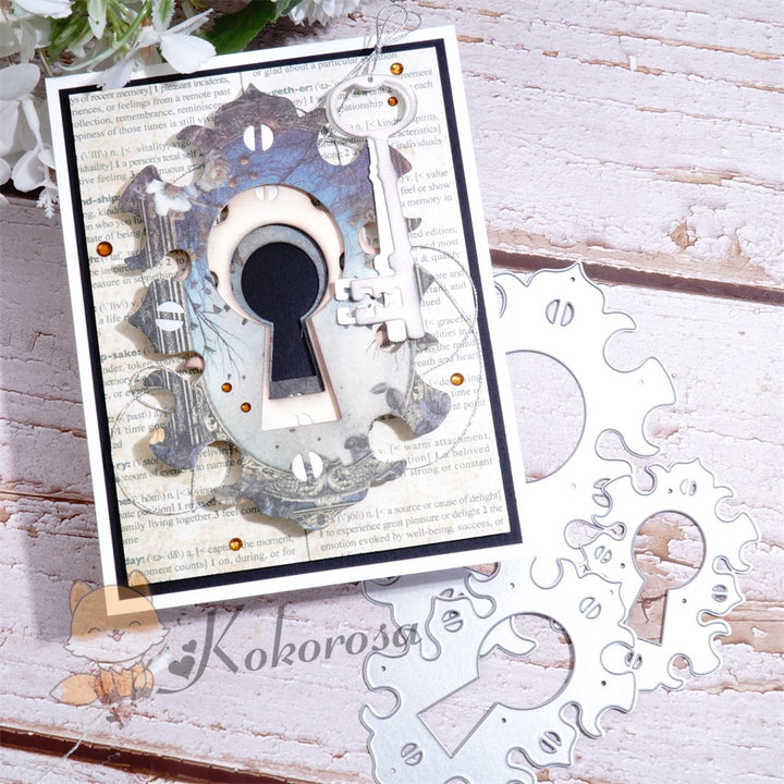 Kokorosa Metal Cutting Dies with 3Pc Layered Keyhole