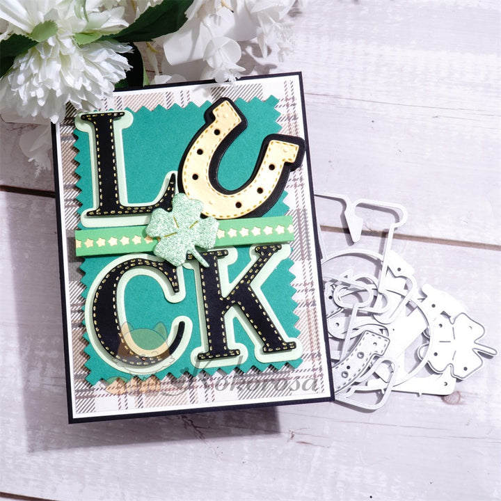 Kokorosa Metal Cutting Dies with "LUCK" Word