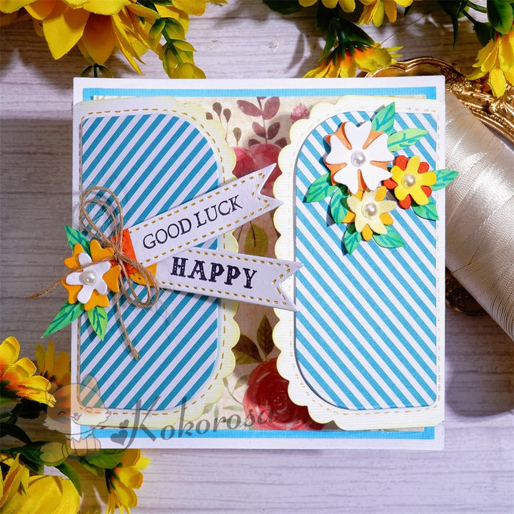 Kokorosa Metal Cutting Dies with Lace Foldable Card